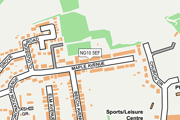 NG10 5EF map - OS OpenMap – Local (Ordnance Survey)