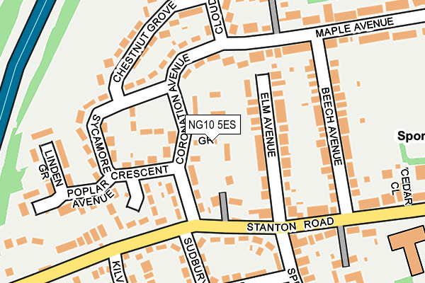 NG10 5ES map - OS OpenMap – Local (Ordnance Survey)