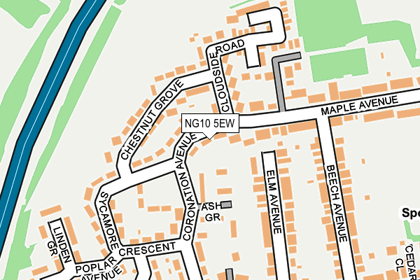 NG10 5EW map - OS OpenMap – Local (Ordnance Survey)