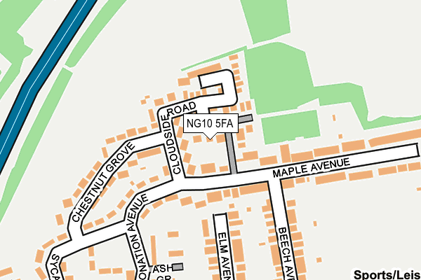 NG10 5FA map - OS OpenMap – Local (Ordnance Survey)
