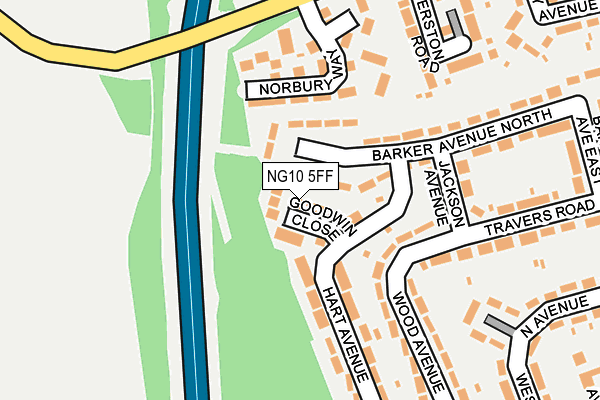 NG10 5FF map - OS OpenMap – Local (Ordnance Survey)