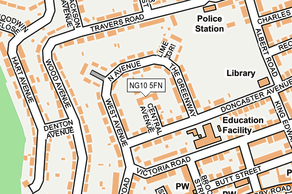 NG10 5FN map - OS OpenMap – Local (Ordnance Survey)