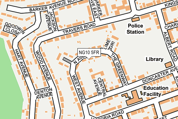 NG10 5FR map - OS OpenMap – Local (Ordnance Survey)