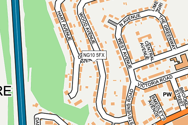 NG10 5FX map - OS OpenMap – Local (Ordnance Survey)