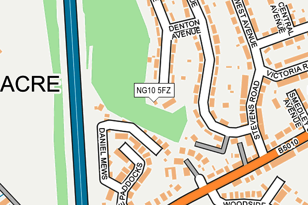 NG10 5FZ map - OS OpenMap – Local (Ordnance Survey)