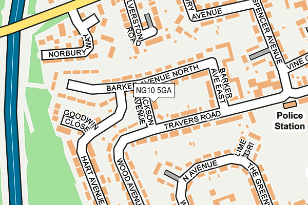 NG10 5GA map - OS OpenMap – Local (Ordnance Survey)