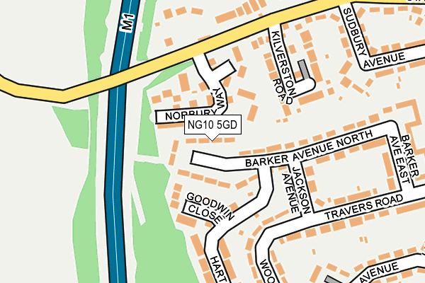 NG10 5GD map - OS OpenMap – Local (Ordnance Survey)