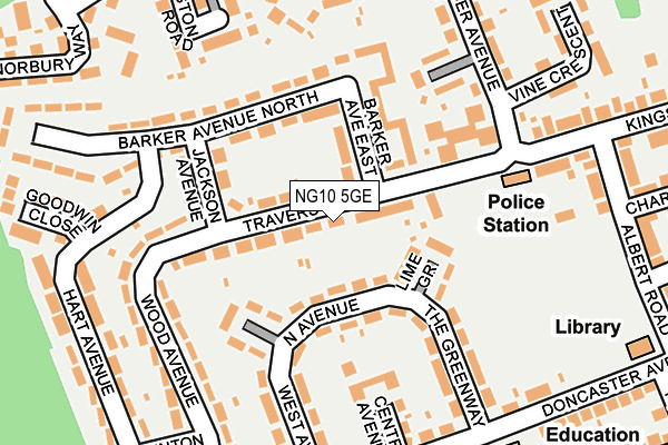 NG10 5GE map - OS OpenMap – Local (Ordnance Survey)