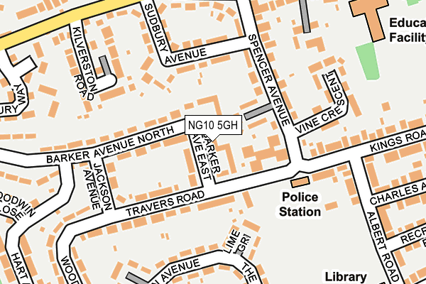 NG10 5GH map - OS OpenMap – Local (Ordnance Survey)