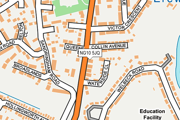 NG10 5JQ map - OS OpenMap – Local (Ordnance Survey)