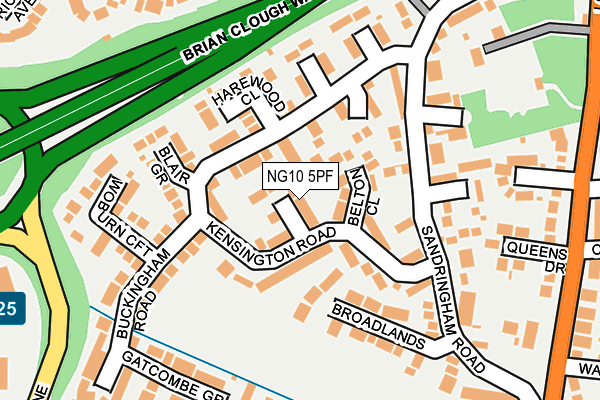 NG10 5PF map - OS OpenMap – Local (Ordnance Survey)