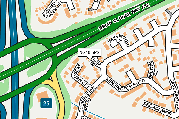 NG10 5PS map - OS OpenMap – Local (Ordnance Survey)