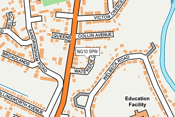 NG10 5PW map - OS OpenMap – Local (Ordnance Survey)