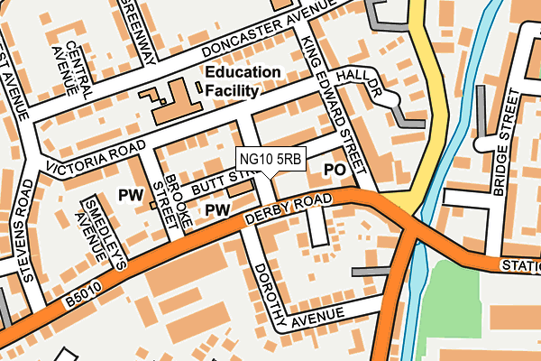 NG10 5RB map - OS OpenMap – Local (Ordnance Survey)