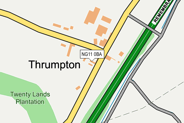 NG11 0BA map - OS OpenMap – Local (Ordnance Survey)