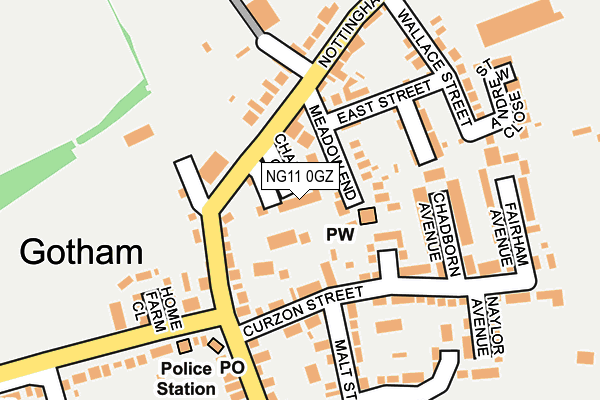NG11 0GZ map - OS OpenMap – Local (Ordnance Survey)