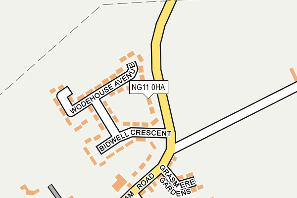 NG11 0HA map - OS OpenMap – Local (Ordnance Survey)