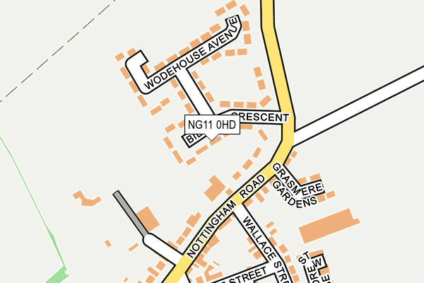 NG11 0HD map - OS OpenMap – Local (Ordnance Survey)