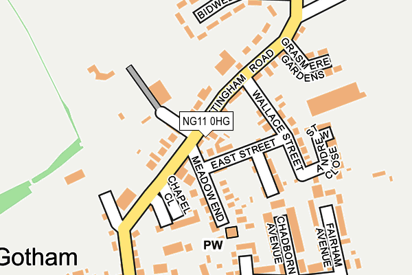 NG11 0HG map - OS OpenMap – Local (Ordnance Survey)
