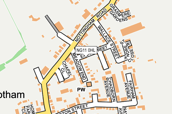 NG11 0HL map - OS OpenMap – Local (Ordnance Survey)