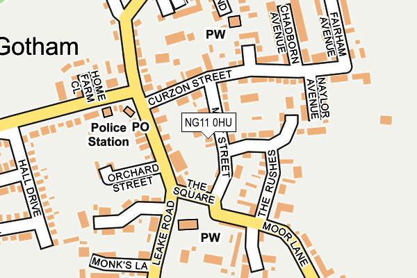 NG11 0HU map - OS OpenMap – Local (Ordnance Survey)