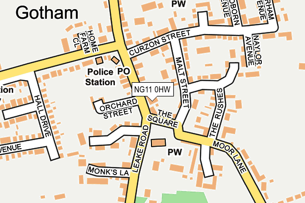 NG11 0HW map - OS OpenMap – Local (Ordnance Survey)