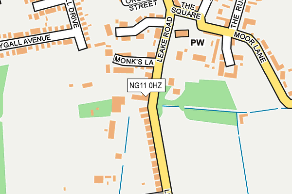 NG11 0HZ map - OS OpenMap – Local (Ordnance Survey)