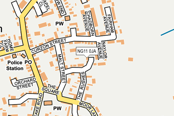 NG11 0JA map - OS OpenMap – Local (Ordnance Survey)