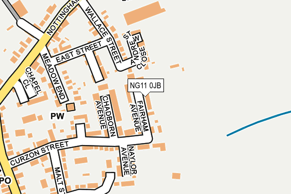NG11 0JB map - OS OpenMap – Local (Ordnance Survey)