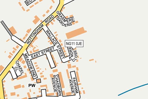 NG11 0JE map - OS OpenMap – Local (Ordnance Survey)