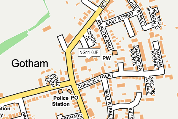 NG11 0JF map - OS OpenMap – Local (Ordnance Survey)