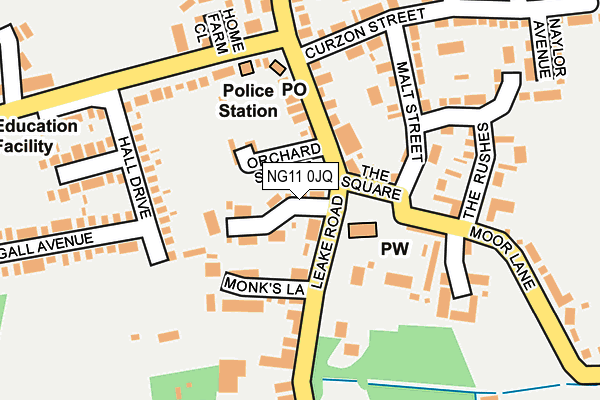 NG11 0JQ map - OS OpenMap – Local (Ordnance Survey)