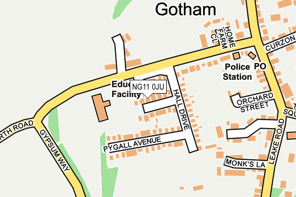 NG11 0JU map - OS OpenMap – Local (Ordnance Survey)