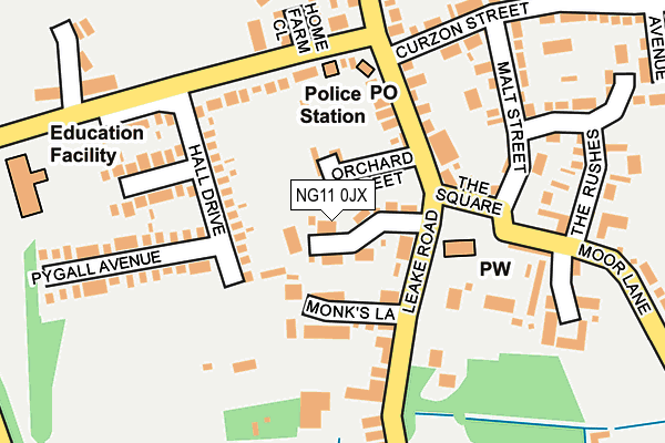 NG11 0JX map - OS OpenMap – Local (Ordnance Survey)