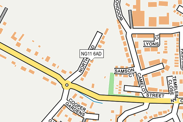 NG11 6AD map - OS OpenMap – Local (Ordnance Survey)