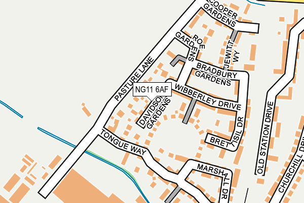 NG11 6AF map - OS OpenMap – Local (Ordnance Survey)