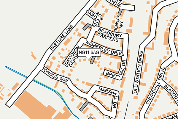 NG11 6AG map - OS OpenMap – Local (Ordnance Survey)