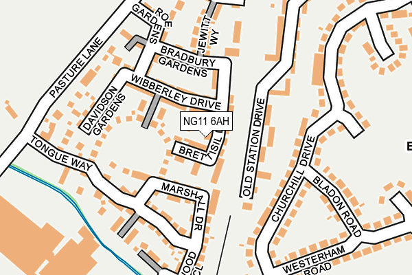 NG11 6AH map - OS OpenMap – Local (Ordnance Survey)