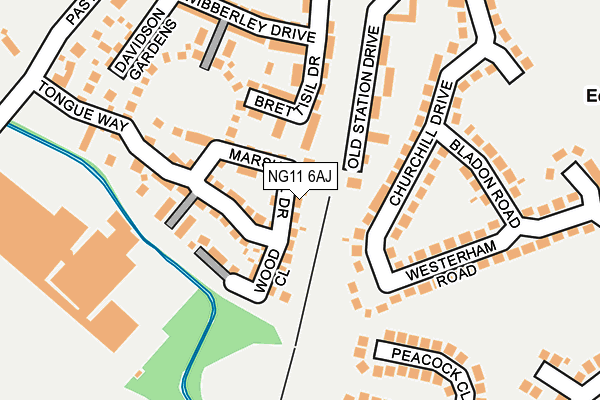 NG11 6AJ map - OS OpenMap – Local (Ordnance Survey)