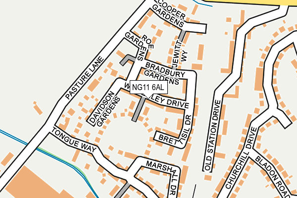 NG11 6AL map - OS OpenMap – Local (Ordnance Survey)