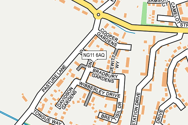 NG11 6AQ map - OS OpenMap – Local (Ordnance Survey)