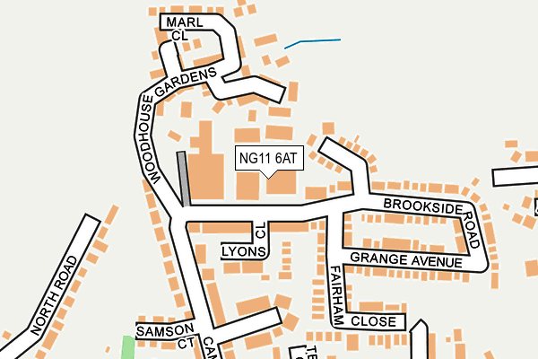 NG11 6AT map - OS OpenMap – Local (Ordnance Survey)