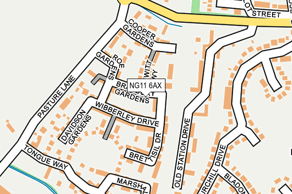 NG11 6AX map - OS OpenMap – Local (Ordnance Survey)