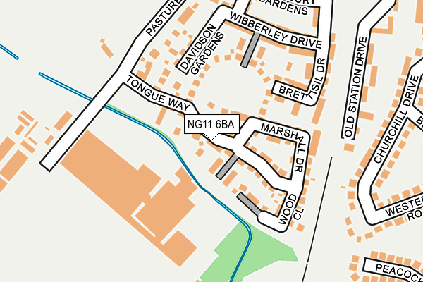 NG11 6BA map - OS OpenMap – Local (Ordnance Survey)