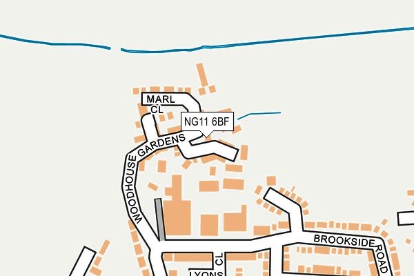 NG11 6BF map - OS OpenMap – Local (Ordnance Survey)