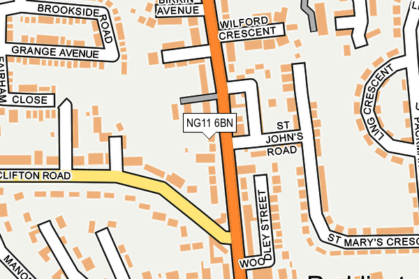 NG11 6BN map - OS OpenMap – Local (Ordnance Survey)