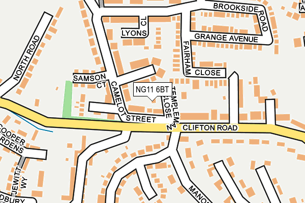 NG11 6BT map - OS OpenMap – Local (Ordnance Survey)