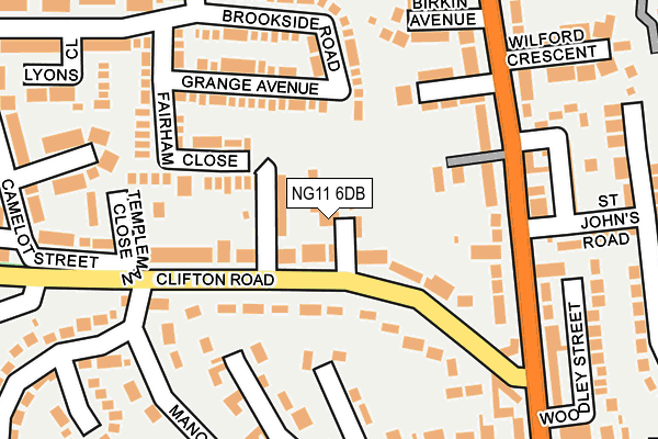 NG11 6DB map - OS OpenMap – Local (Ordnance Survey)