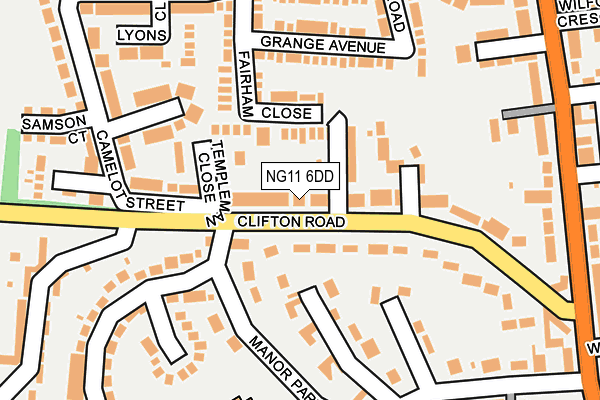 NG11 6DD map - OS OpenMap – Local (Ordnance Survey)