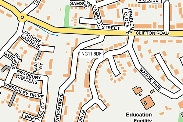 NG11 6DF map - OS OpenMap – Local (Ordnance Survey)